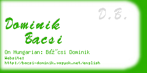 dominik bacsi business card